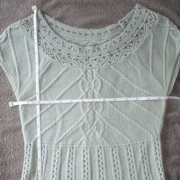 Anthropologie Moth Angora Pullover Sweater Top Light Blue Size S - Picture 7 of 8